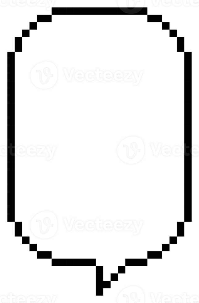 8 bits rétro Jeu pixel art discours bulle ballon icône autocollant note mot-clé planificateur texte boîte bannière png