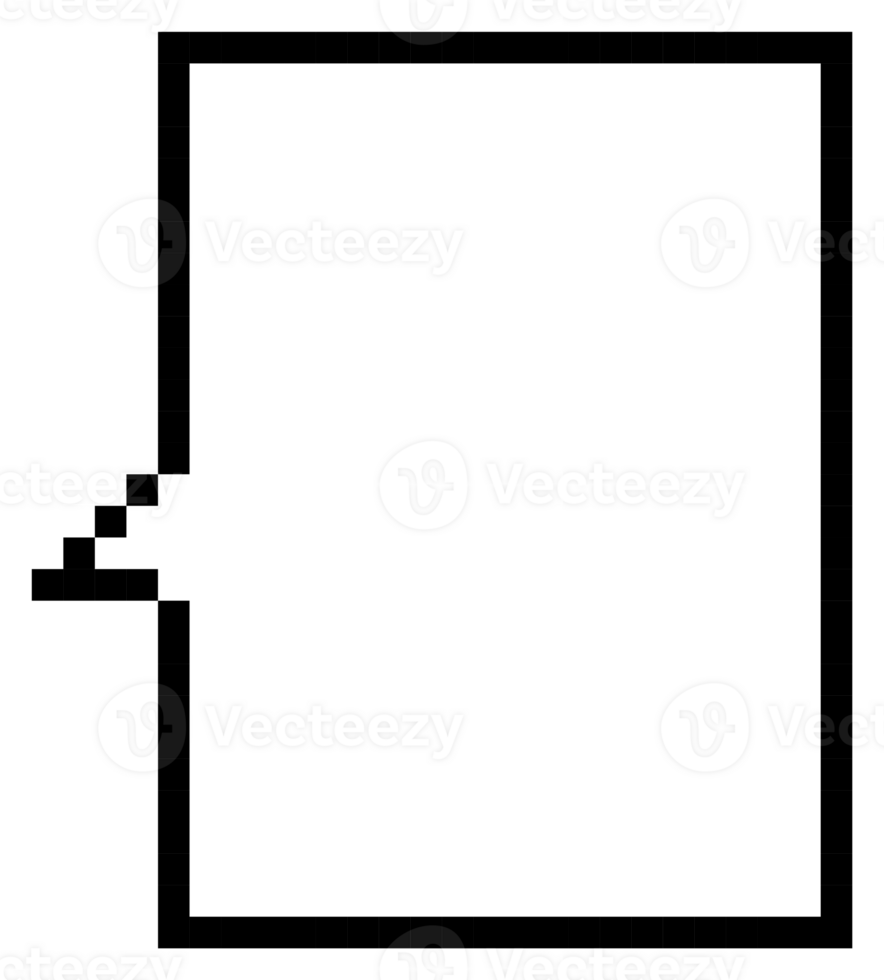 8bit retro game pixel art speech bubble balloon icon sticker memo keyword planner text box banner png