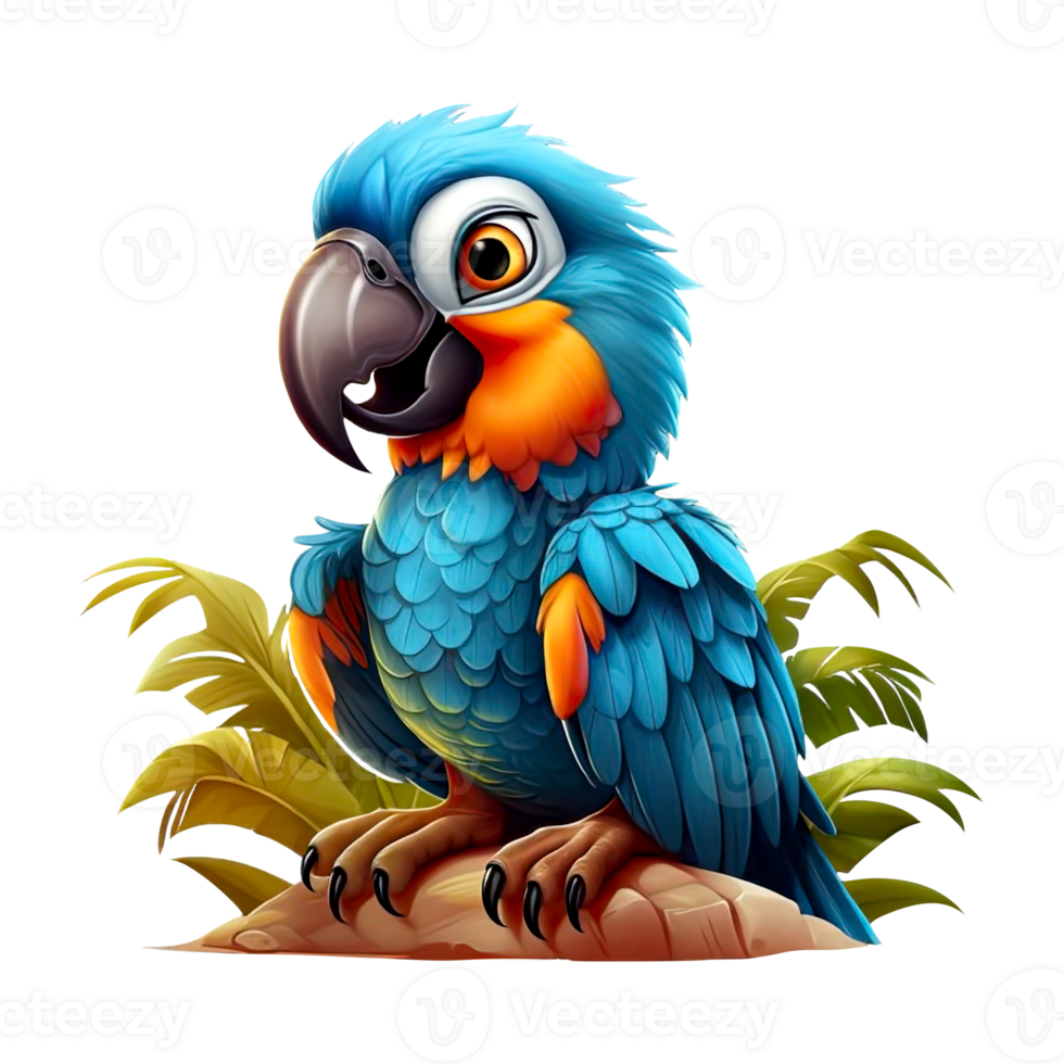 Cute little colorful parrot png