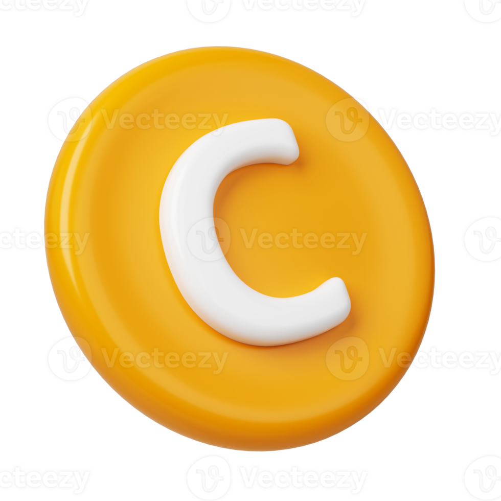 3D vitamin C capsule orange golden icon transparent. Beauty nutrition skincare pills. Minerals complex for product design. Medical and scientific concepts png