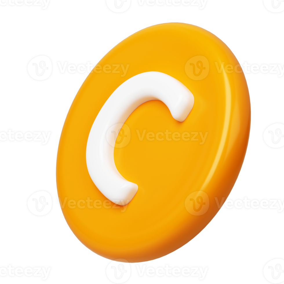 3D vitamin C capsule orange golden icon transparent. Beauty nutrition skincare pills. Minerals complex for product design. Medical and scientific concepts png