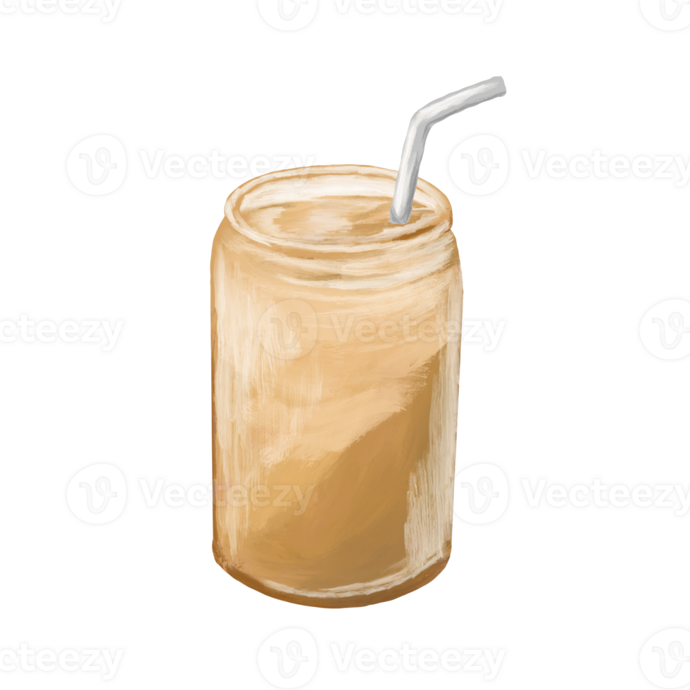 ice coffee latte menu illustration png