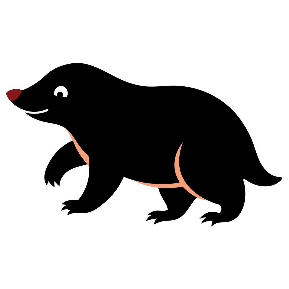British Mole walks icon illustration vector