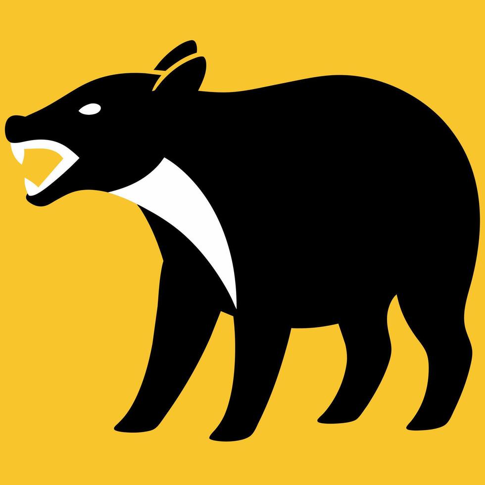 Brazilian Tapir screams icon illustration vector