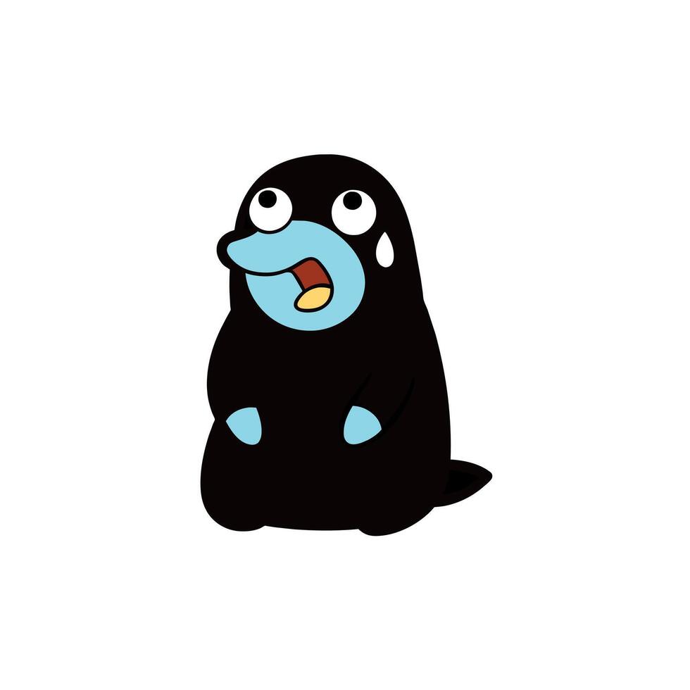 British Mole cries icon illustration vector