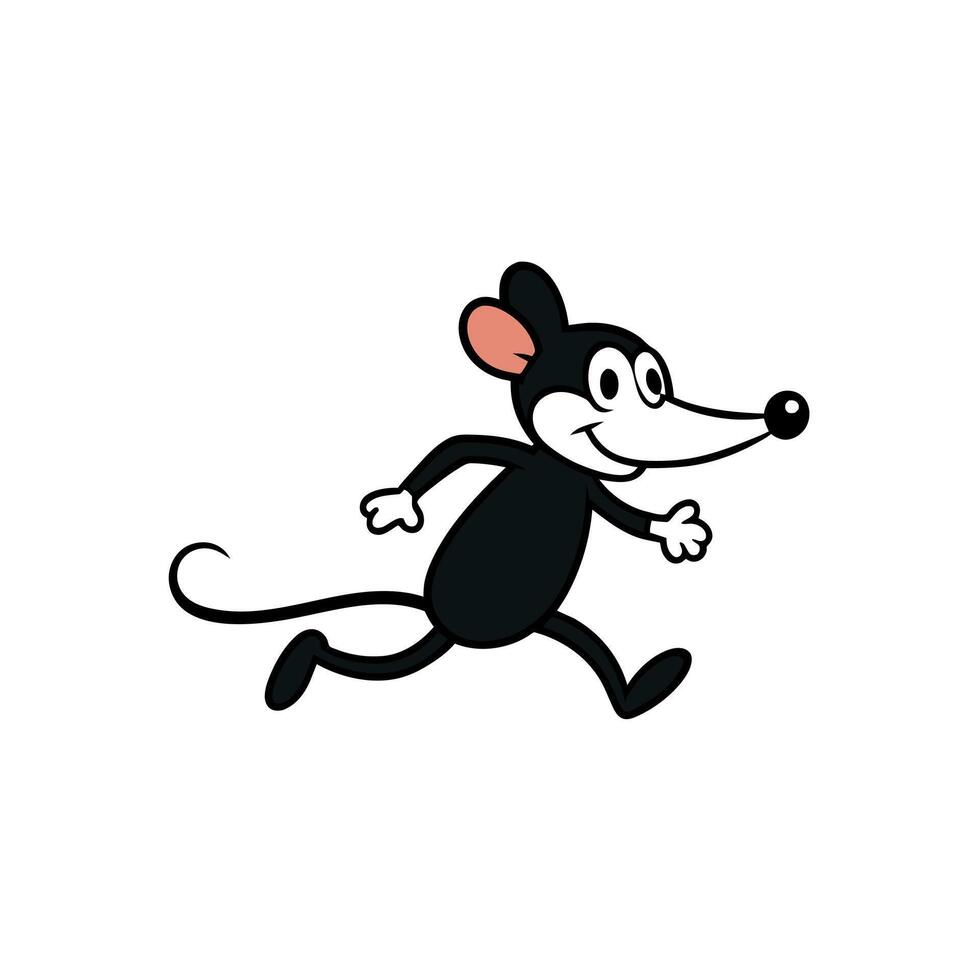 British Mouse runs icon illustration vector
