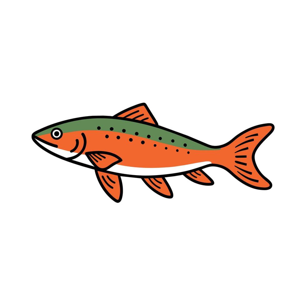 Brazilian Guitarfish fish lies icon illustration vector