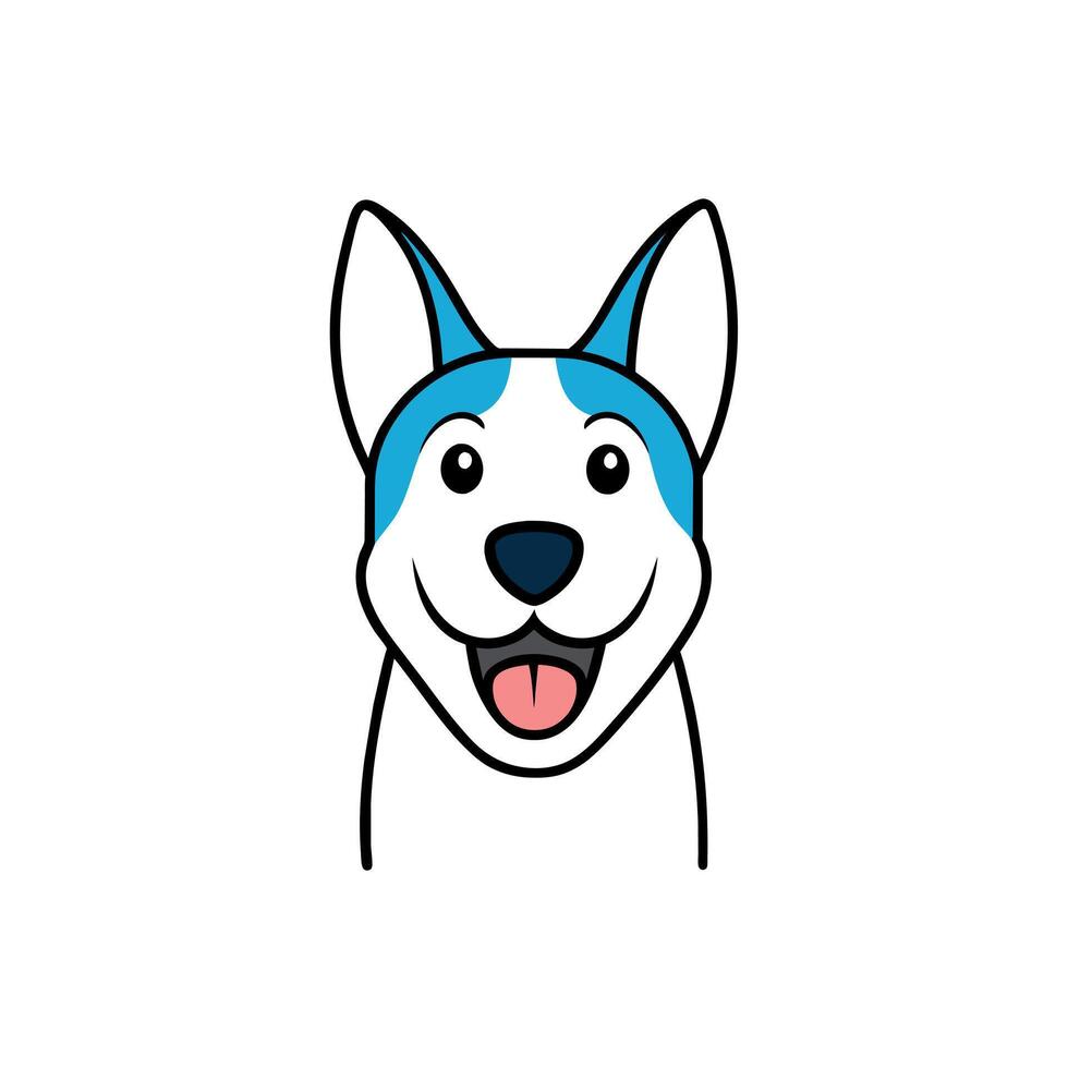 Braque Francais dog smiles icon illustration vector
