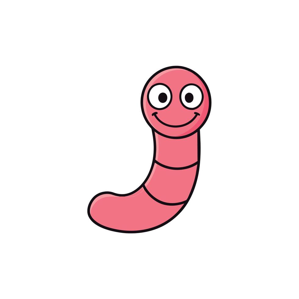 Brandling Worm learns icon illustration vector