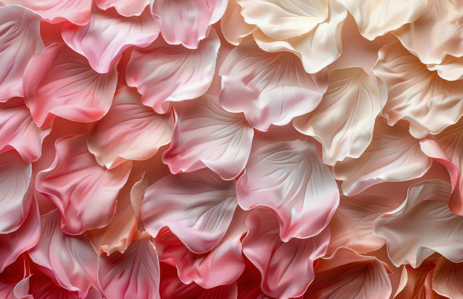 Close Up Of Pink And White Rose Petals With Water Droplets photo