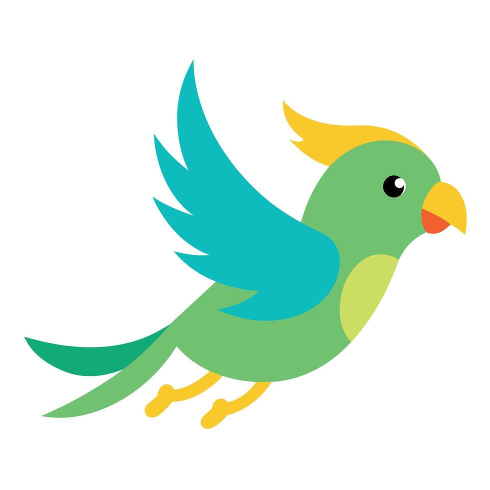 Budgerigar parrot runs icon illustration vector