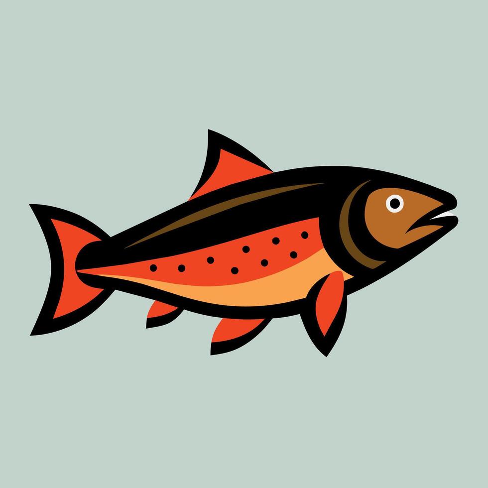 Brook Trout fish stands icon illustration vector