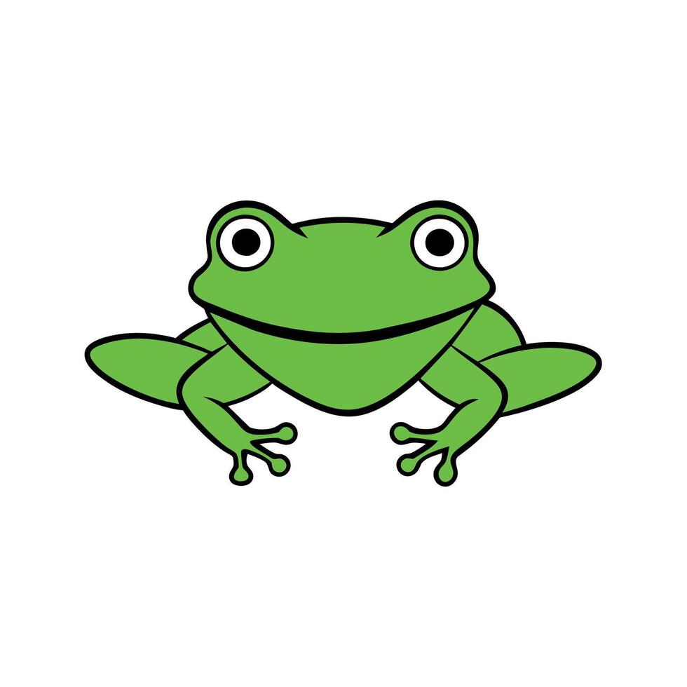 Bullfrog frog flies icon illustration vector