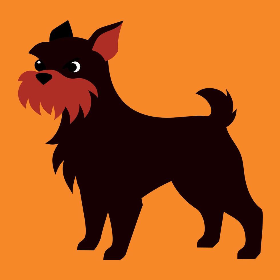 Brussels Griffon goes icon illustration vector