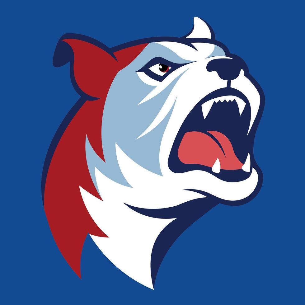 Bulldog screams icon illustration vector