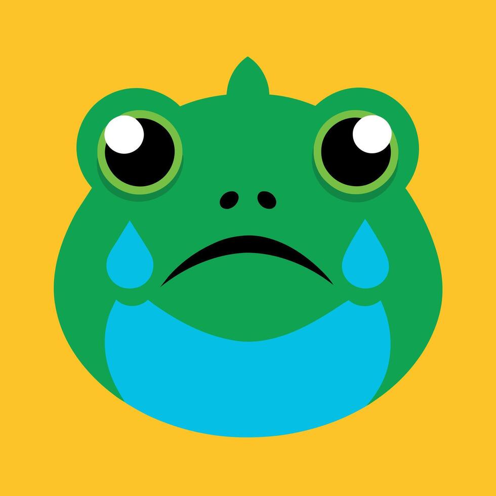 Bullfrog frog cries icon illustration vector