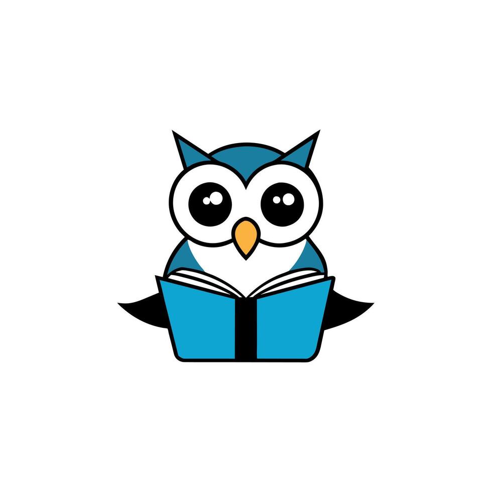 Burrowing Owl learns icon illustration vector