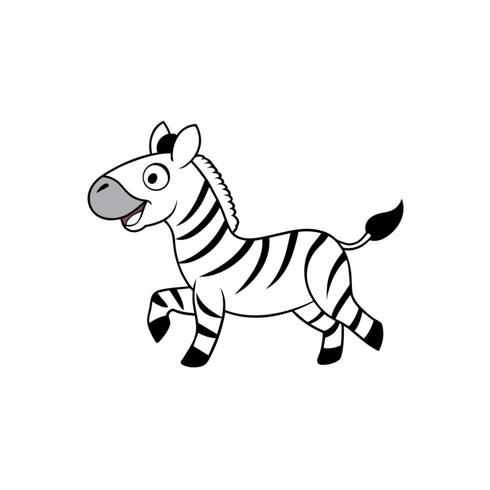 Burchells Zebra play icon illustration vector