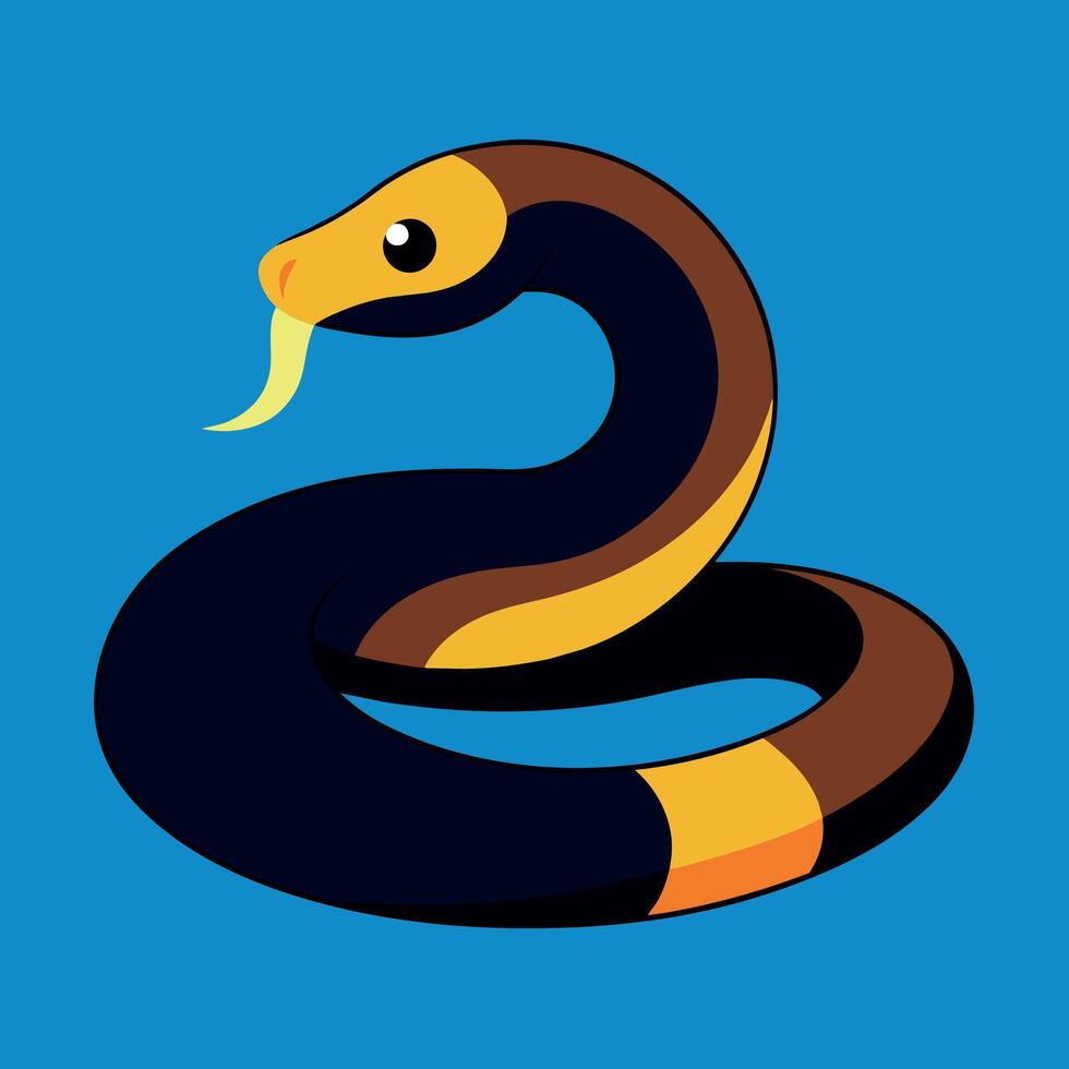Bullsnake snake lies icon illustration vector