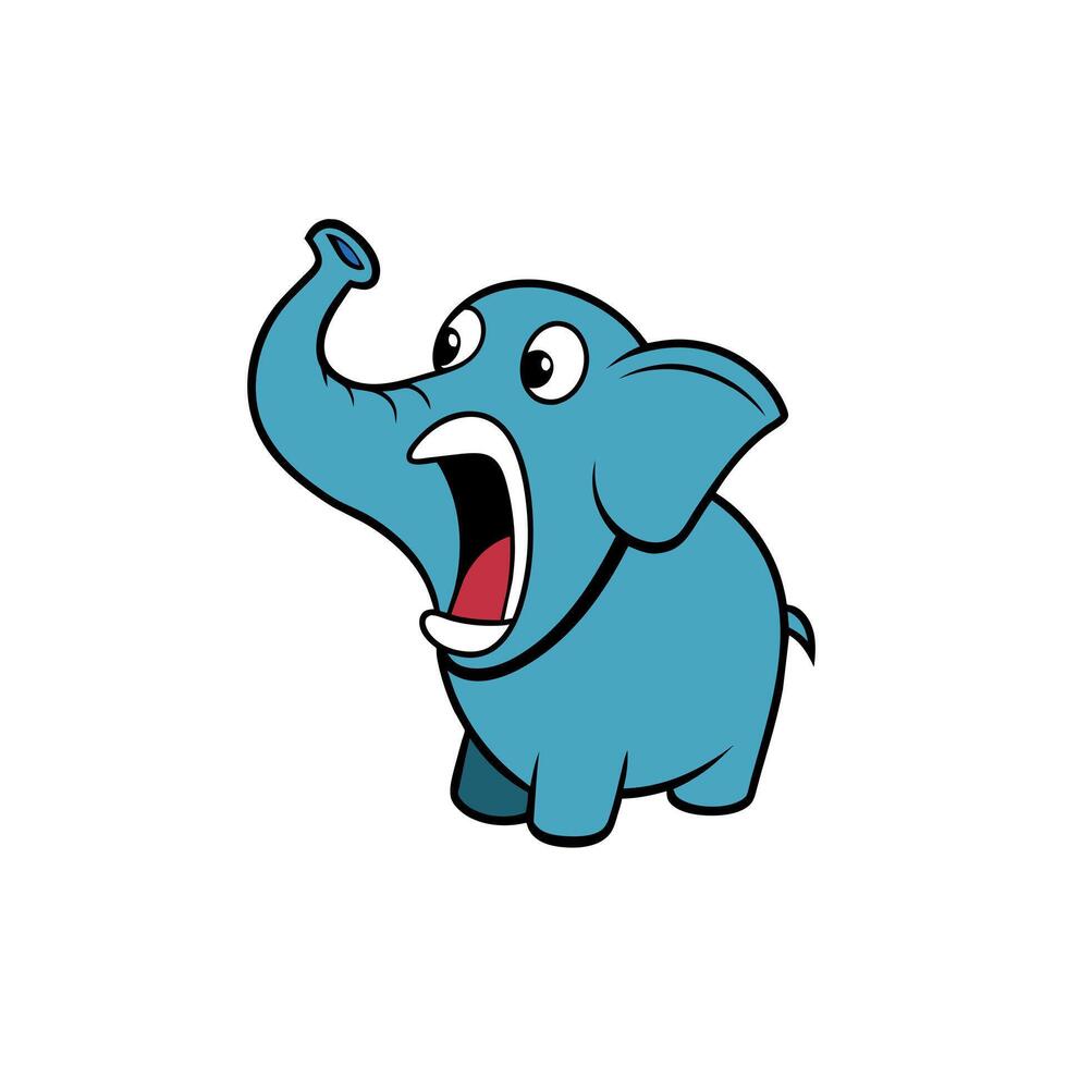 Bush Elephant screams icon illustration vector