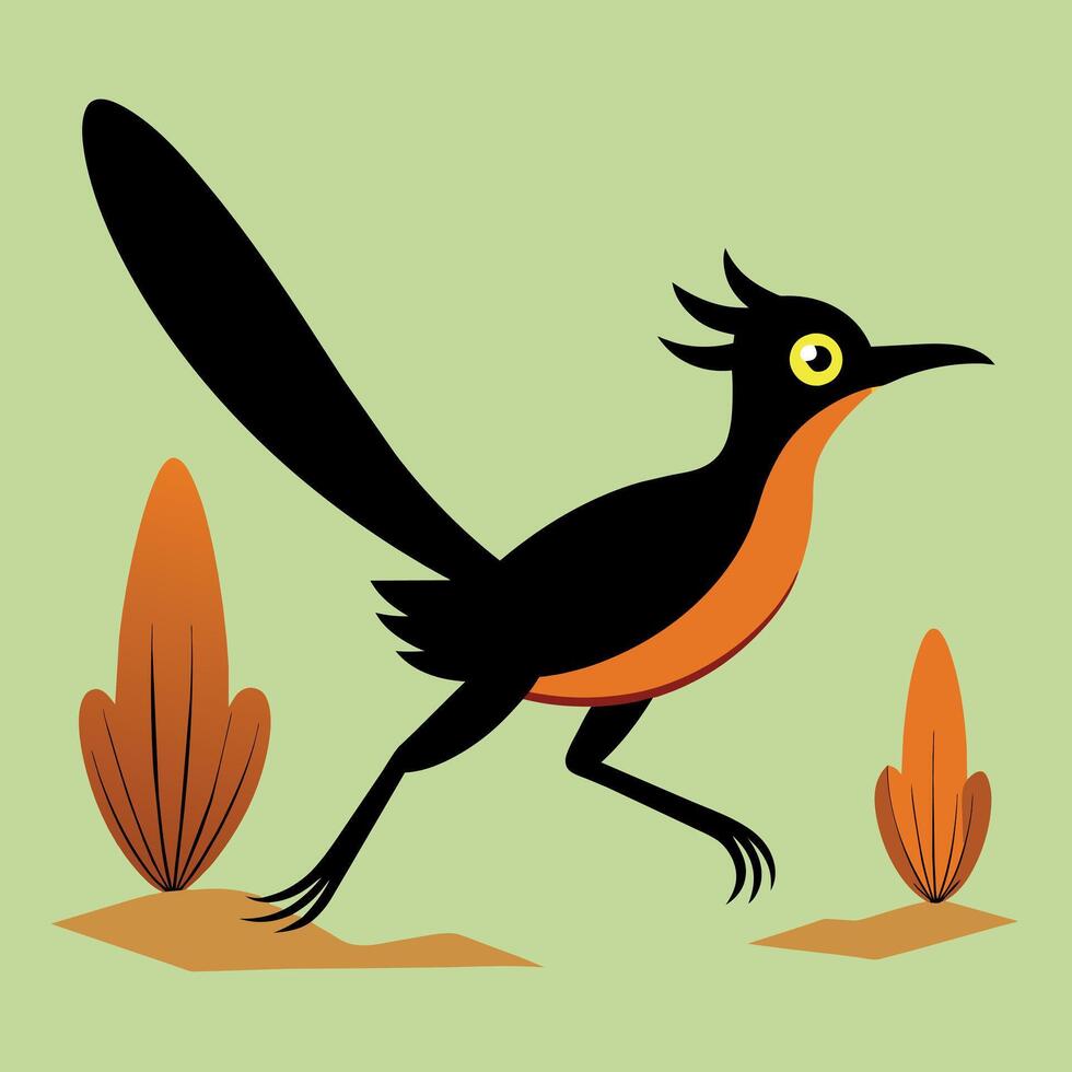 Cactus Wren bird runs icon illustration vector