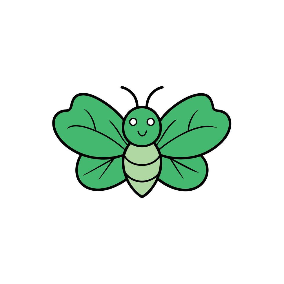 Cabbage Moth play icon illustration vector