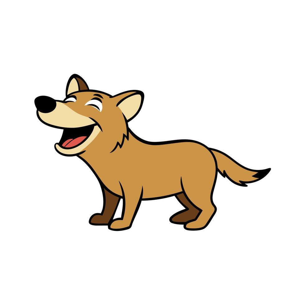 Bush Dog laughs icon illustration vector