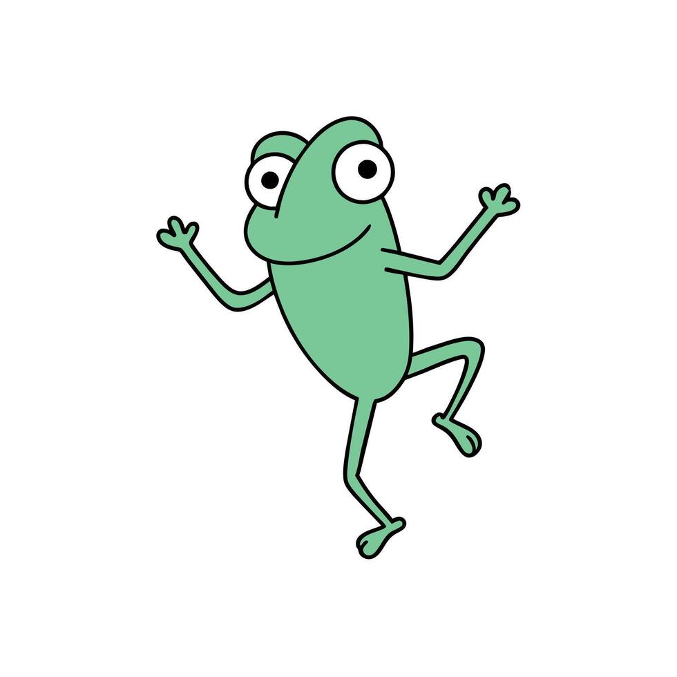 Burrowing Frog dancing icon illustration vector