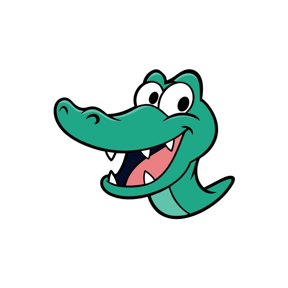 Caiman laughs icon illustration vector