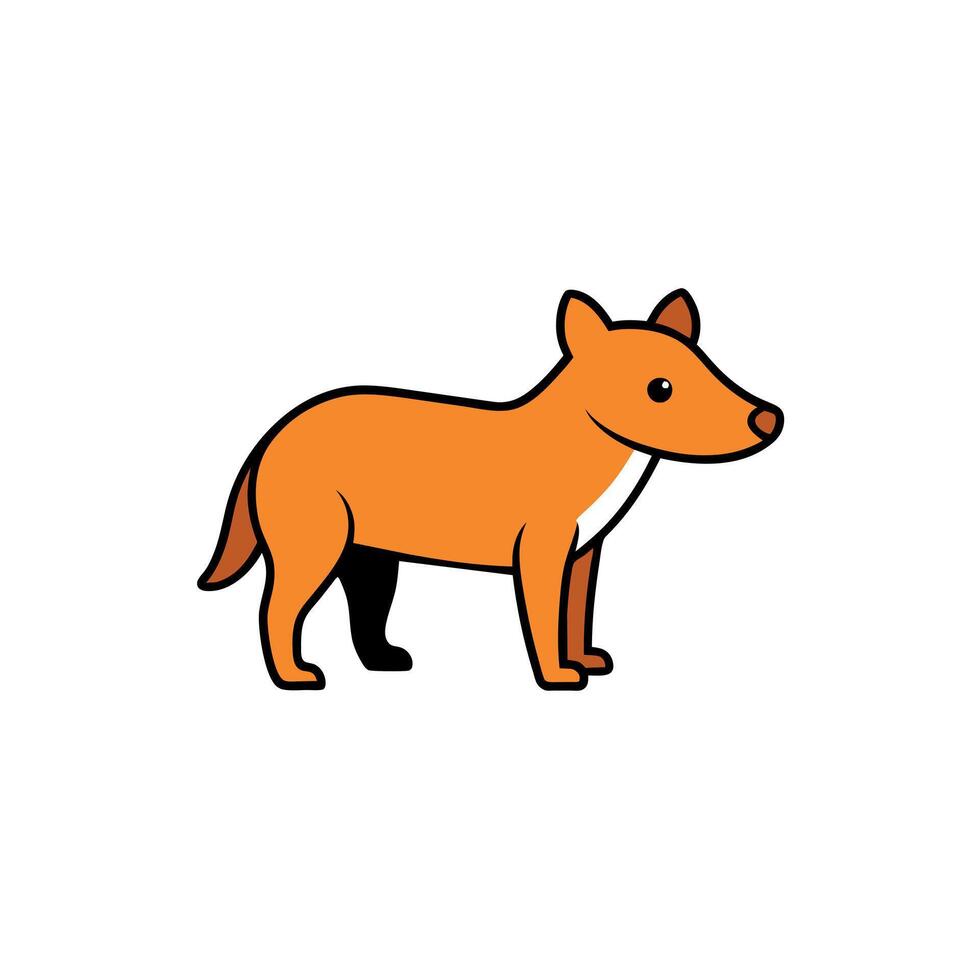 Bush Dog goes icon illustration vector