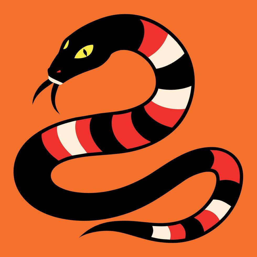 California Kingsnake goes icon illustration vector