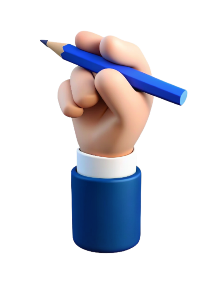 Hand Hold Pencil 3d Element png