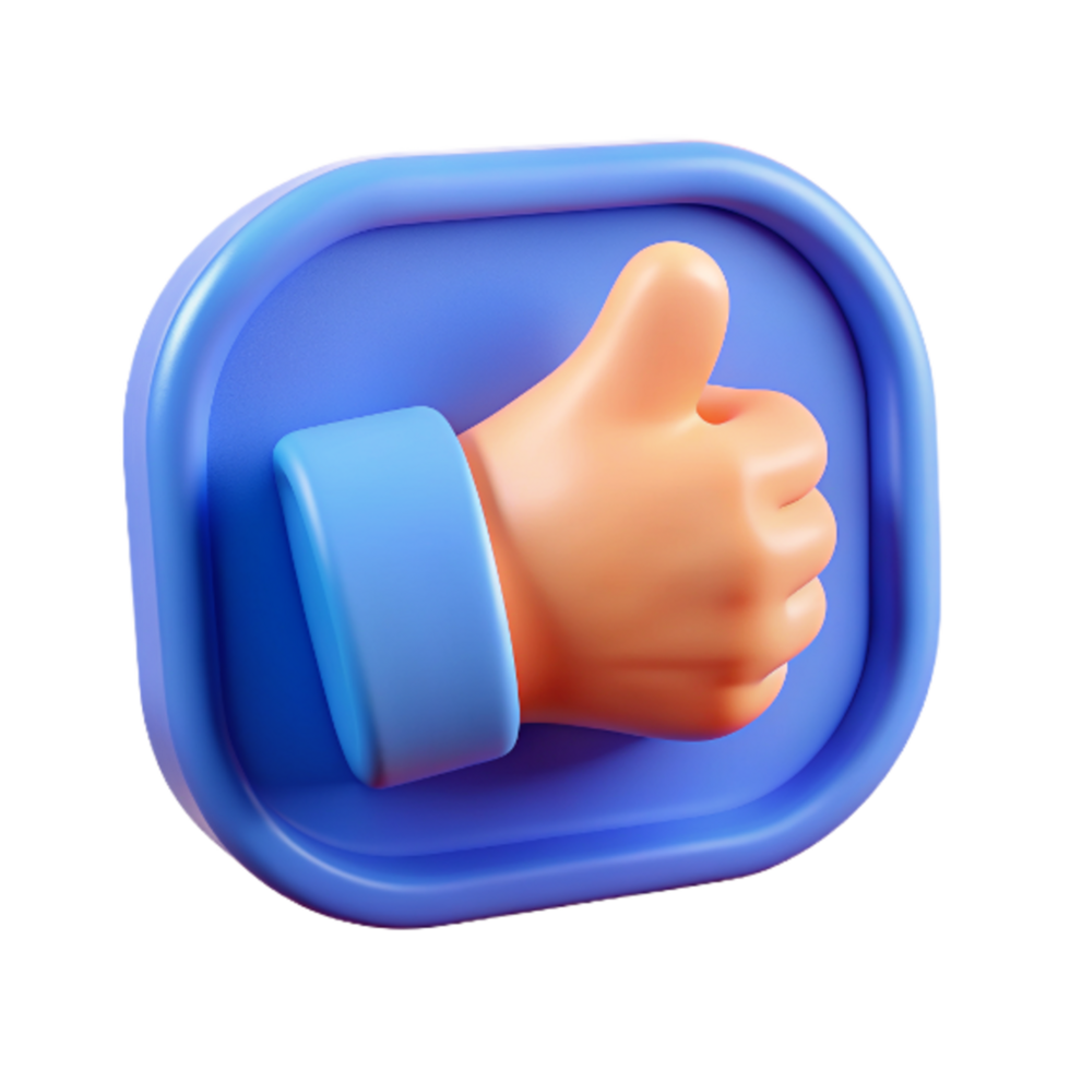 Like Button 3d Concept png