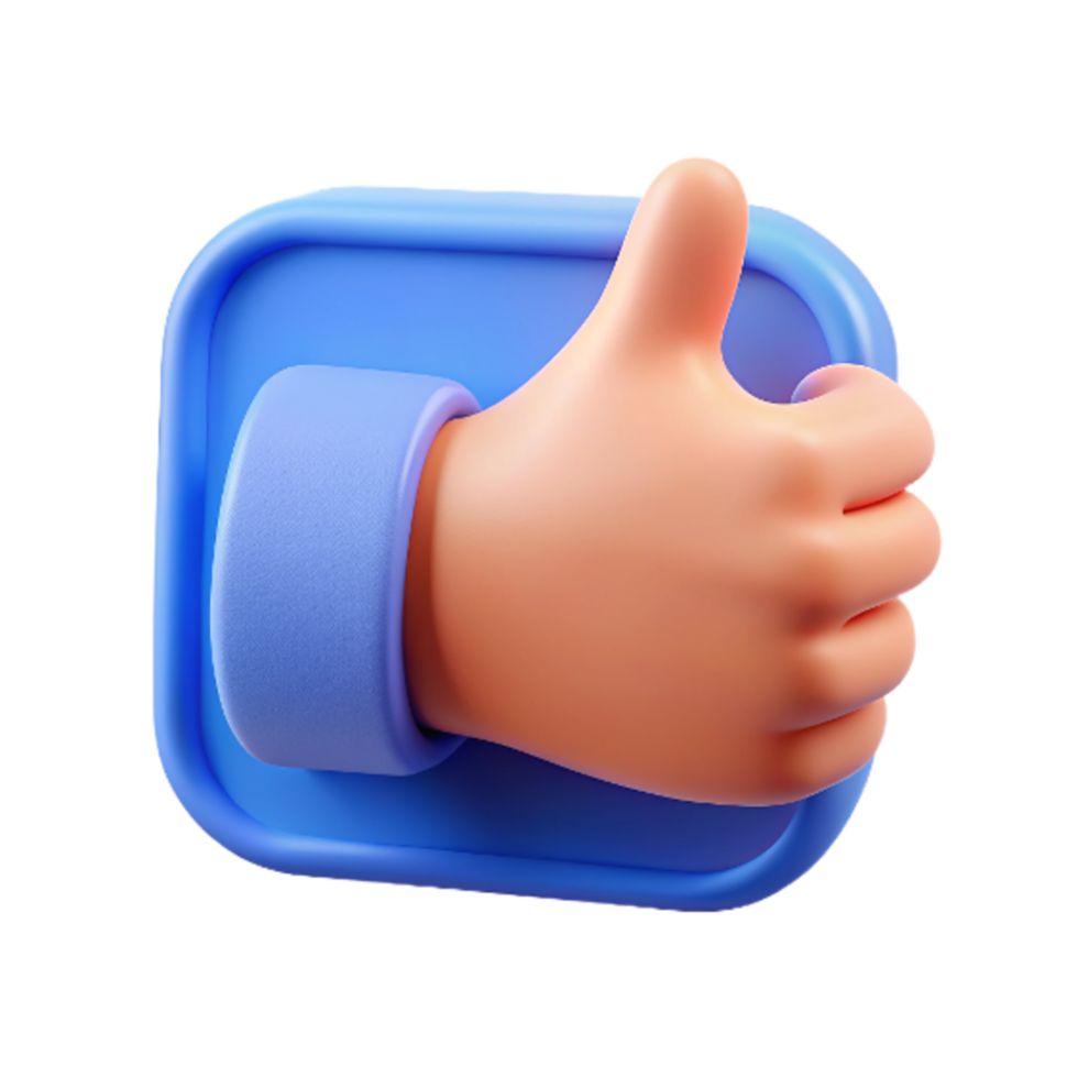 Like Button 3d Asset png