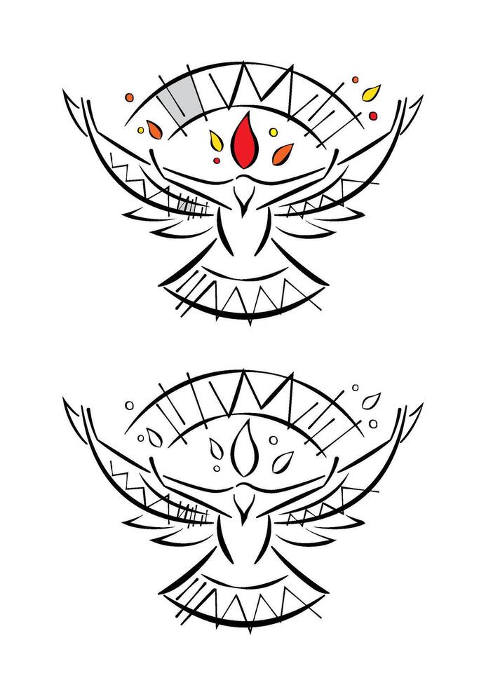An illustration or drawing of the Holy Spirit vector
