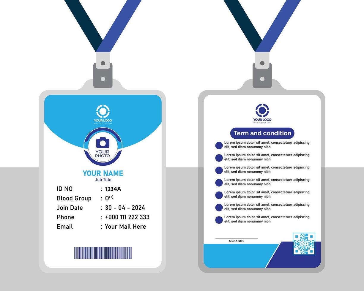 Modern Id card template vector
