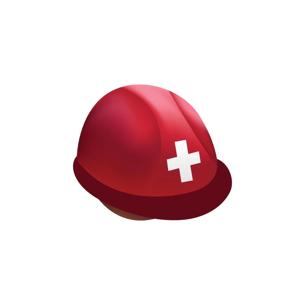 Rescue Workers Helmet Emoji icon vector