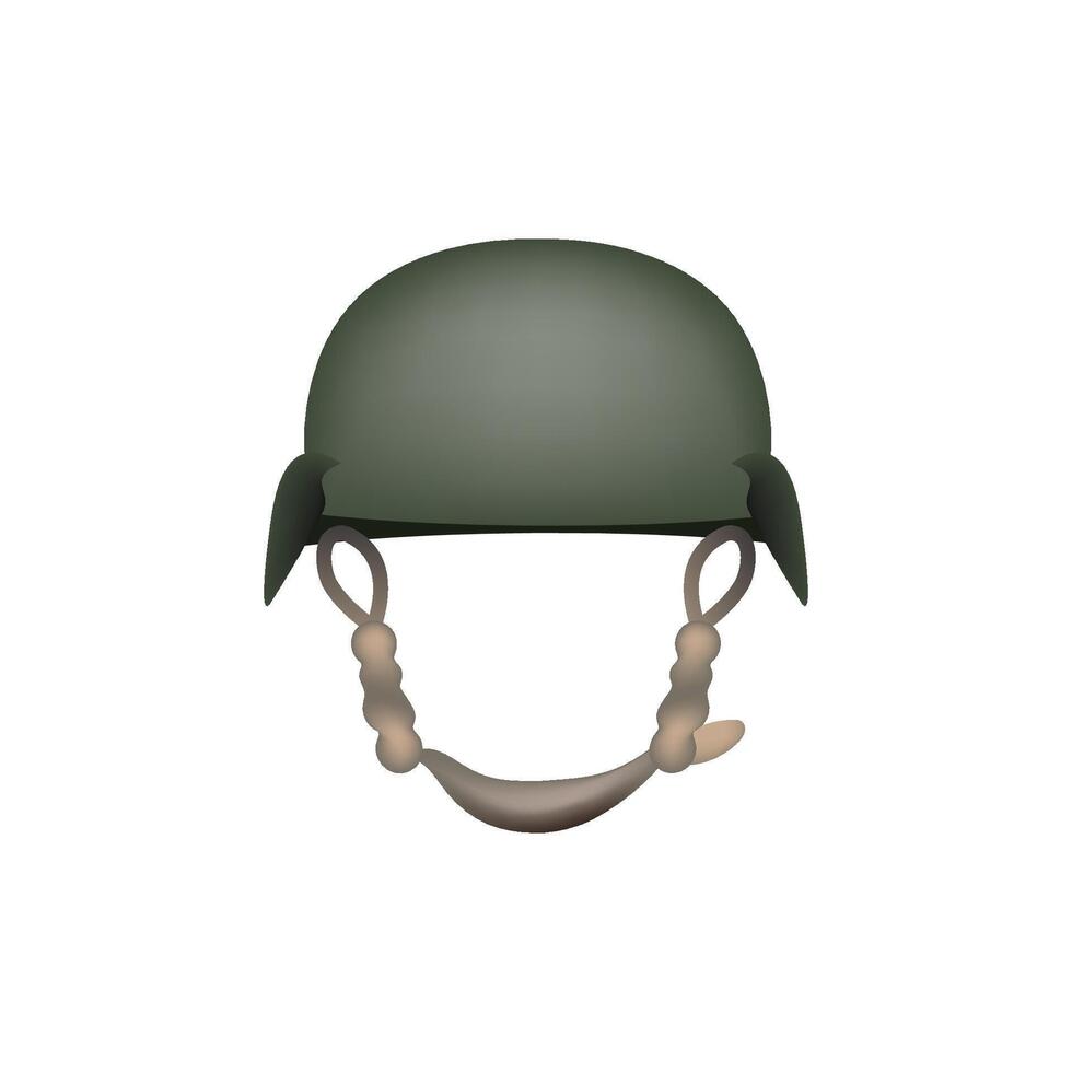 Military army helmet icon. Flat of military soldier helmet icon isolated on white background. vector