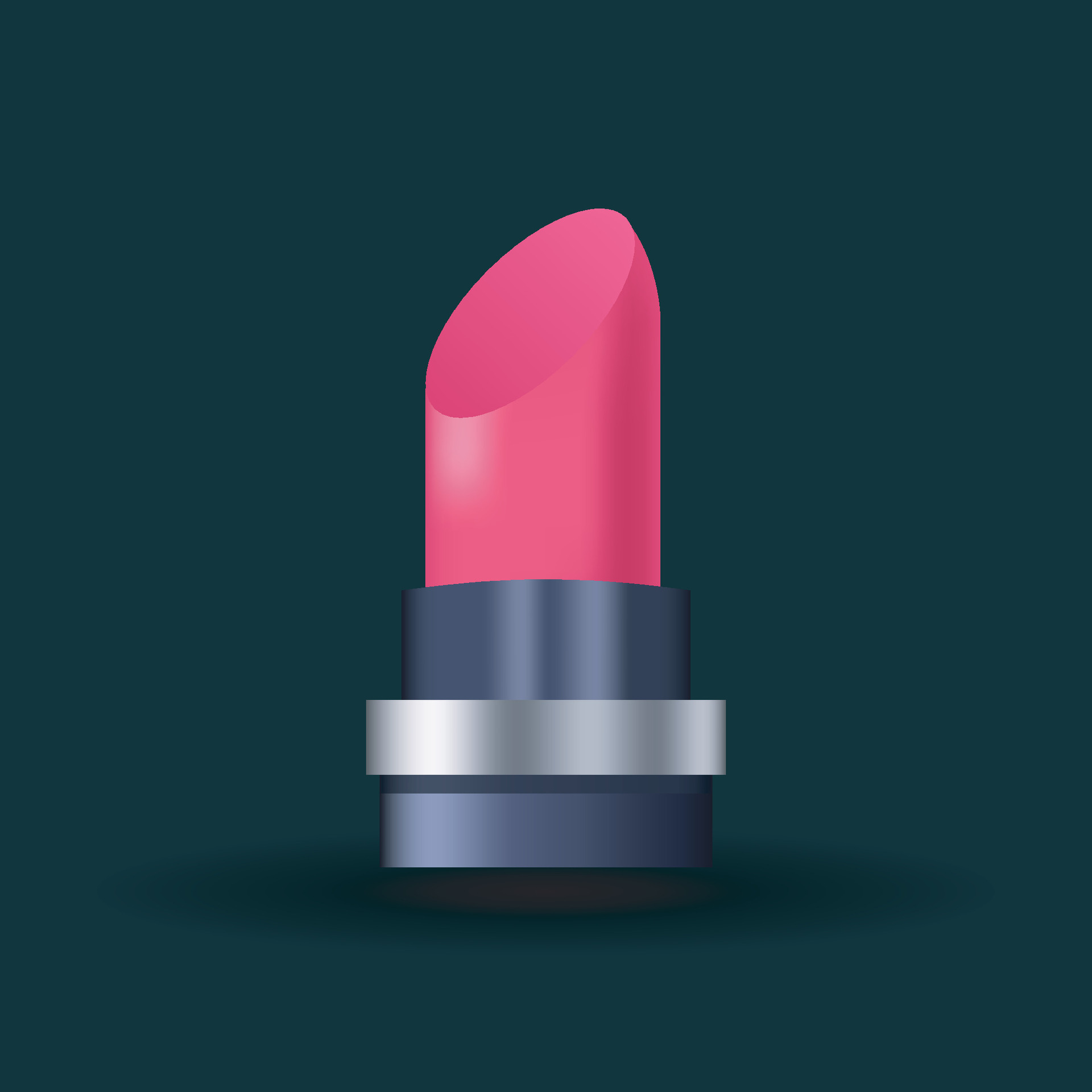 Lipstick emoji illustration isolated on dark background. 47076245