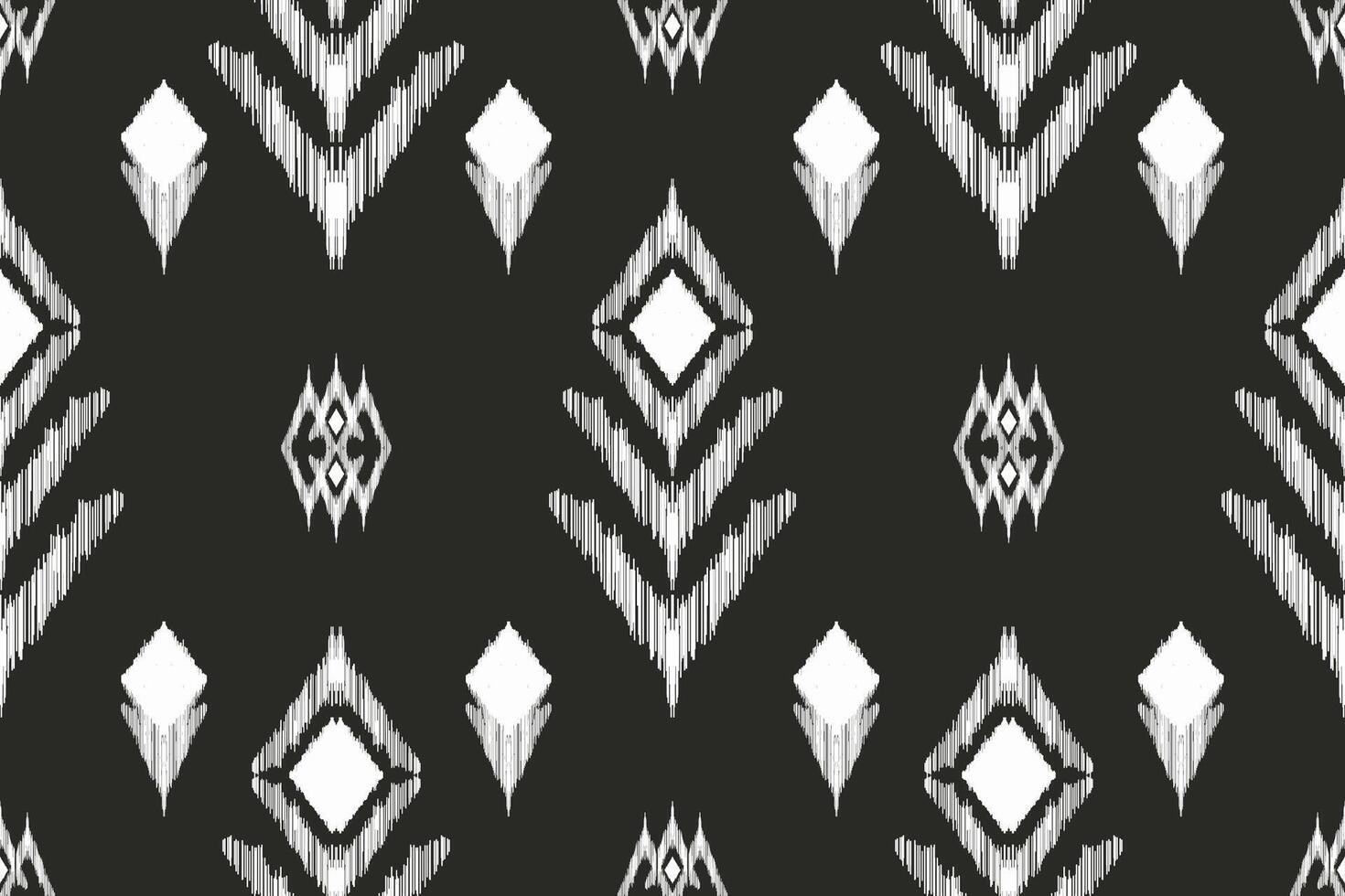 Abstract ikat pattern for seamless ethnic art in tribal and folk style. Print Aztec geometric ornament. Design for fabric, carpet, wallpaper, clothing. vector