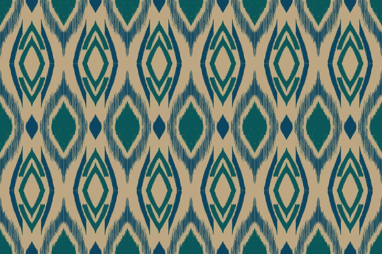 Abstract ikat pattern for seamless ethnic art in tribal and folk style. Print Aztec geometric ornament. Design for fabric, carpet, wallpaper, clothing. vector