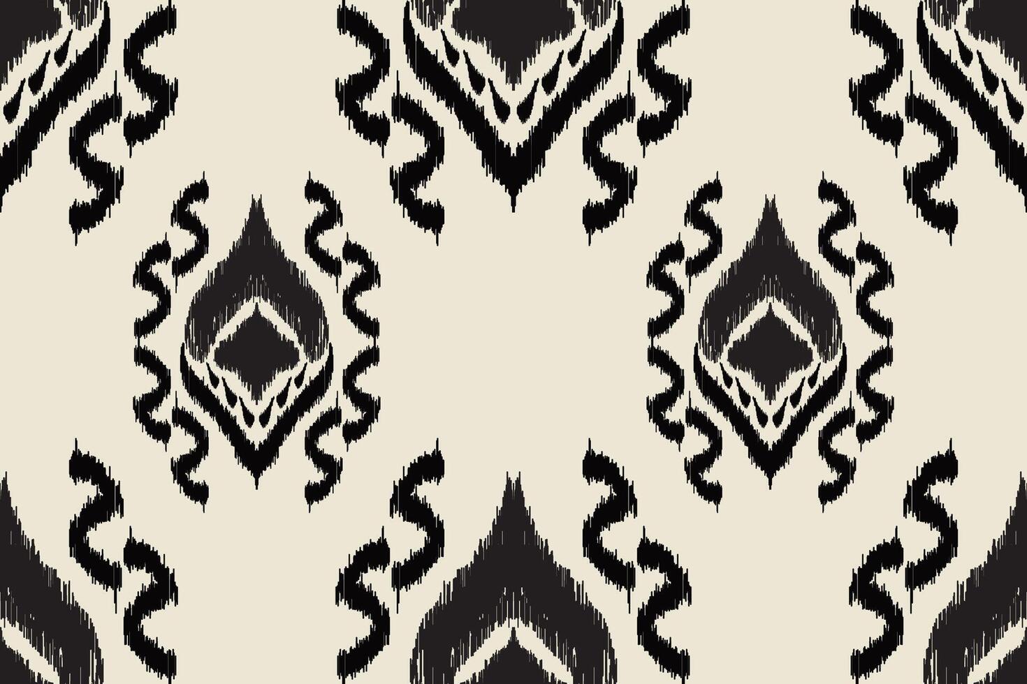 ikat Abstract Ethnic art. Seamless pattern in tribal, folk embroidery, and Mexican style. Aztec geometric art ornament print.Design for carpet, cover.wallpaper, wrapping, fabric, clothing vector