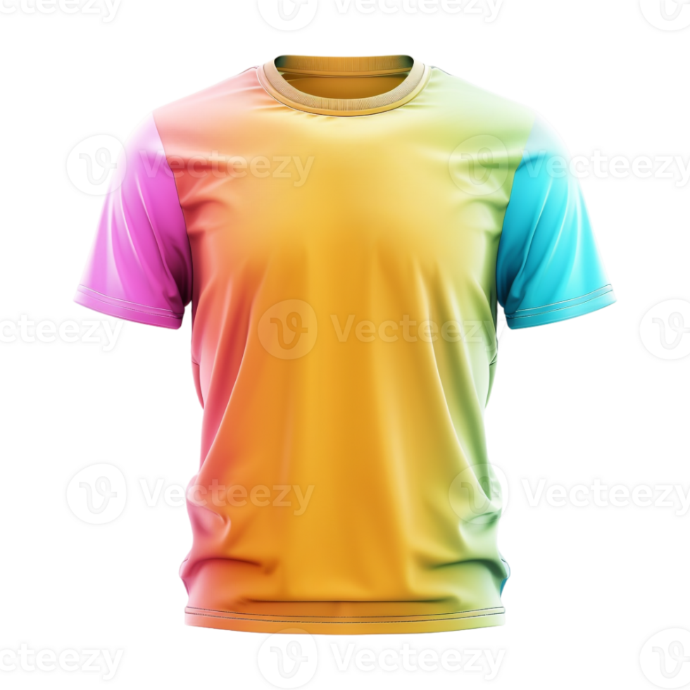 Colorful T-shirt on Transparent Background png