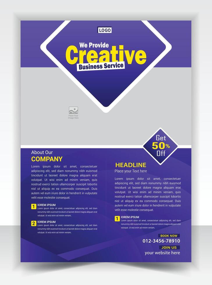 Corporate business digital marketing agency flyer design and poster template vector