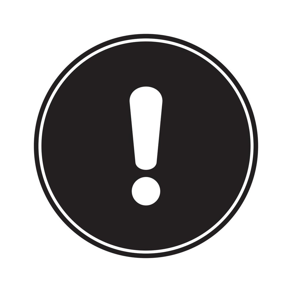 Alert icon. Warning sign and symbol. Exclamation mark in circle. vector