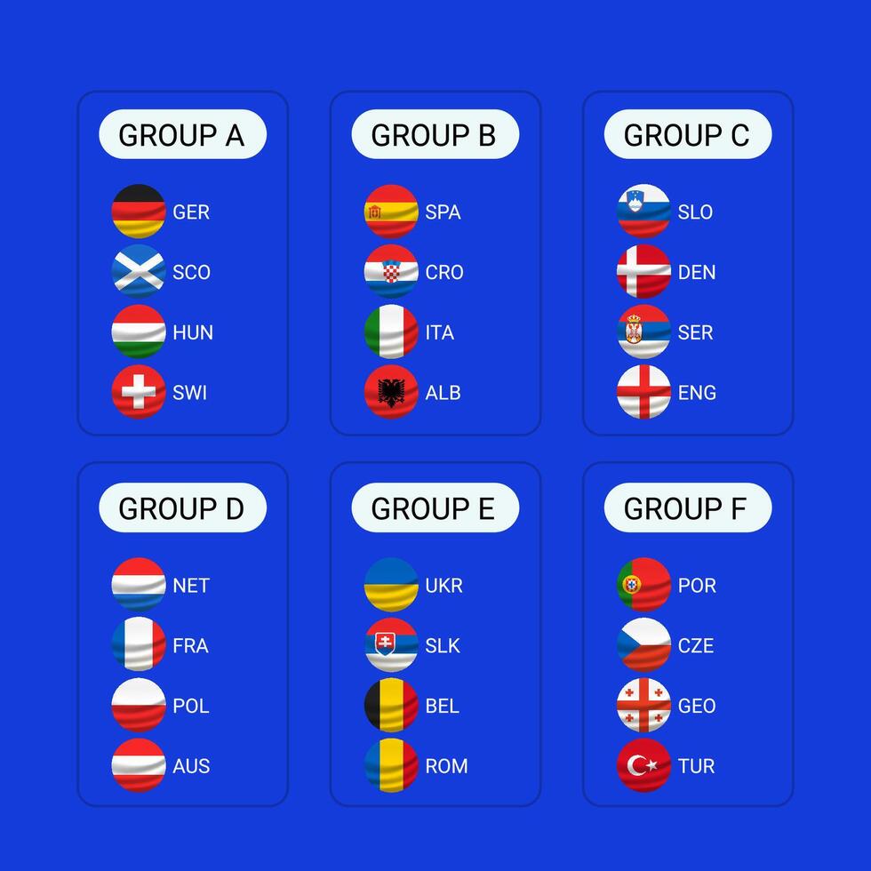 Sport competition groups template. template vector