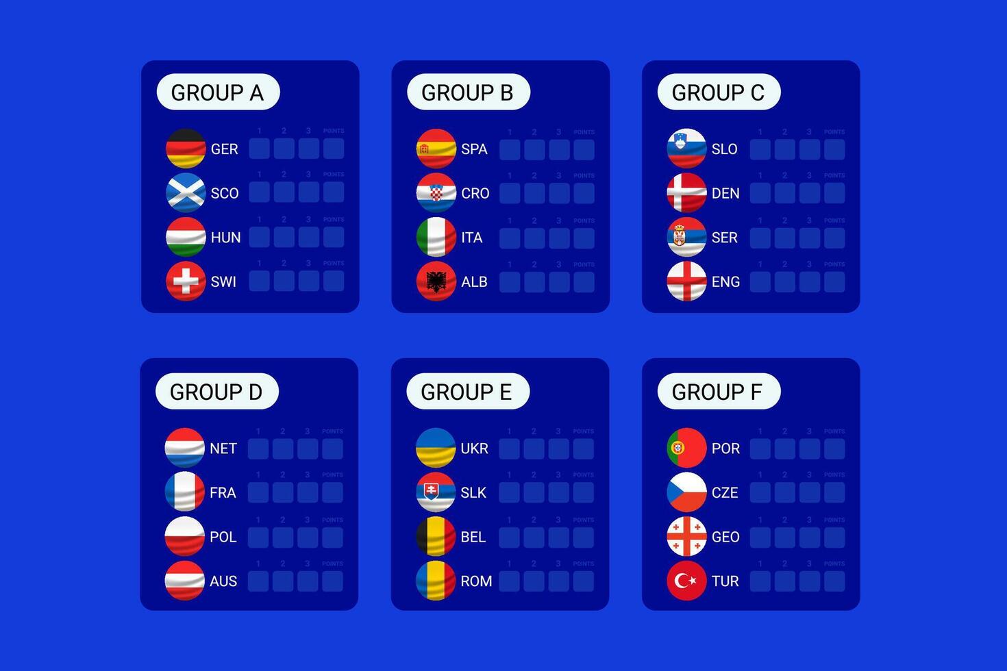 Sport competition groups template. template vector