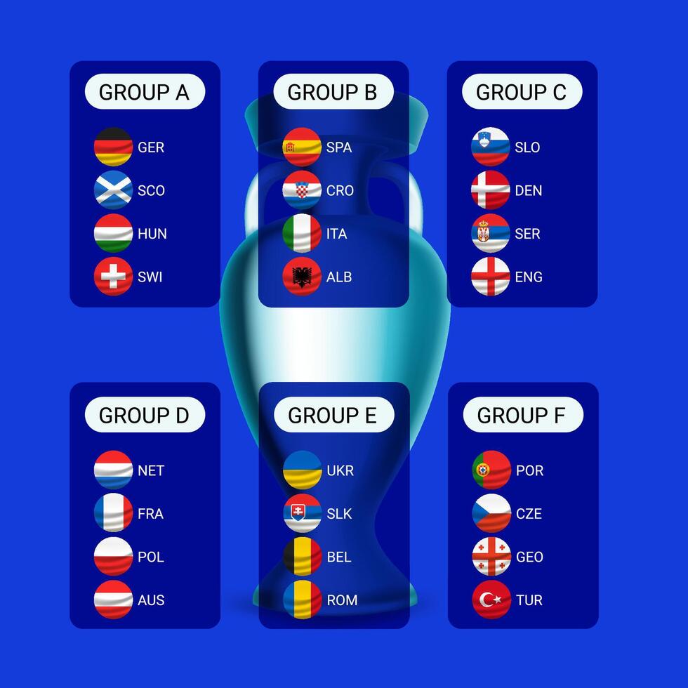 Sport competition groups template. template vector