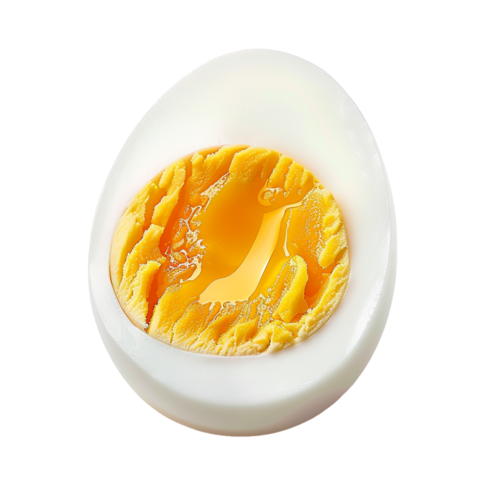 Slice of Boiled Egg on Transparent Background png