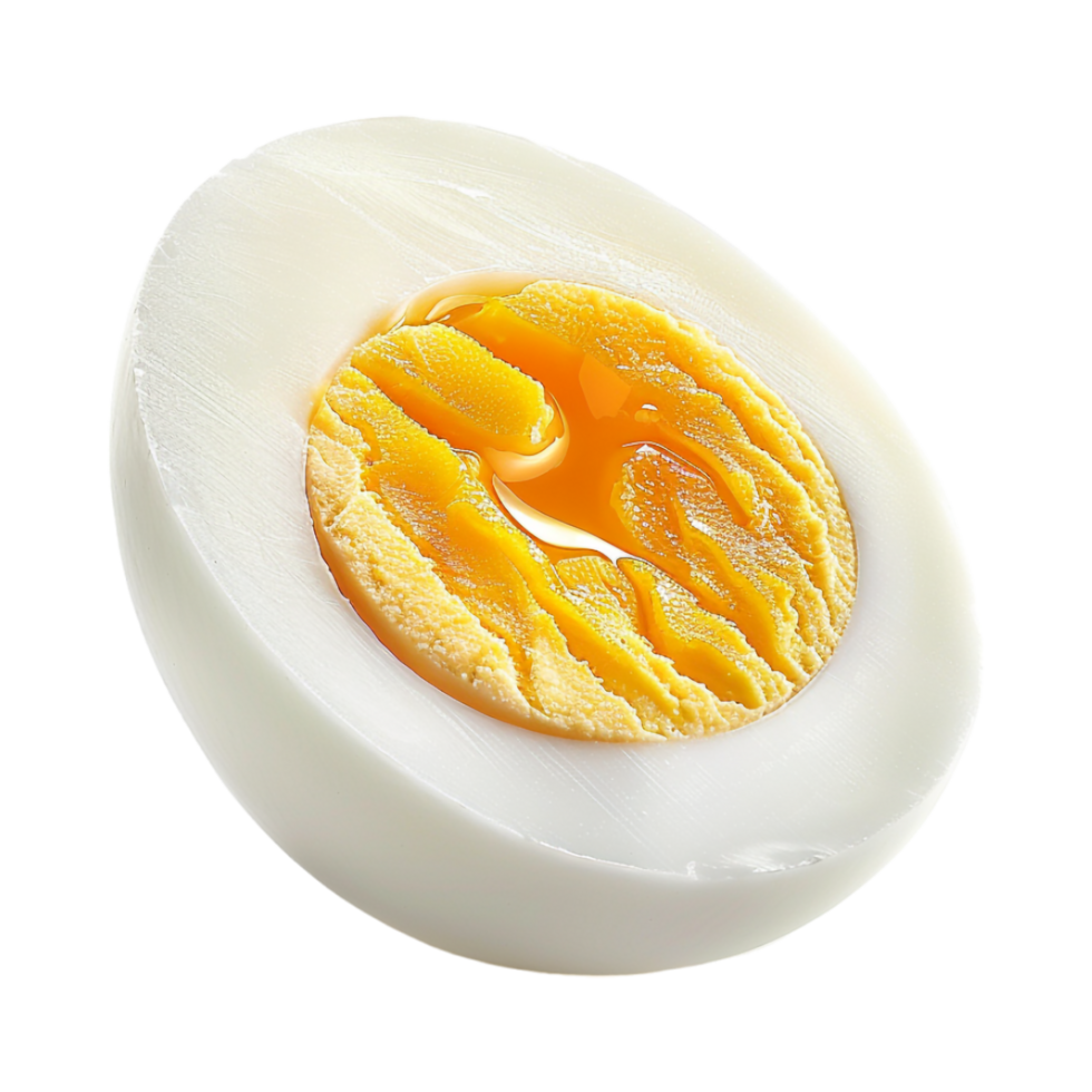 Slice of Boiled Egg on Transparent Background png